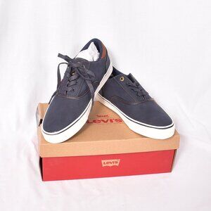 Levis Mens Ethan Perforated Sneaker Navy Tan Size 8.5